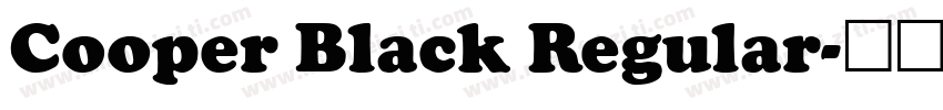 Cooper Black Regular字体转换